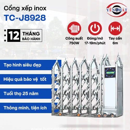 Cổng xếp inox TC-J8928 2