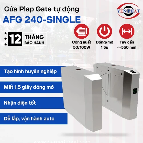 Cửa Plap Gate tự động cửa kính cường lực AFG 240-Single 2