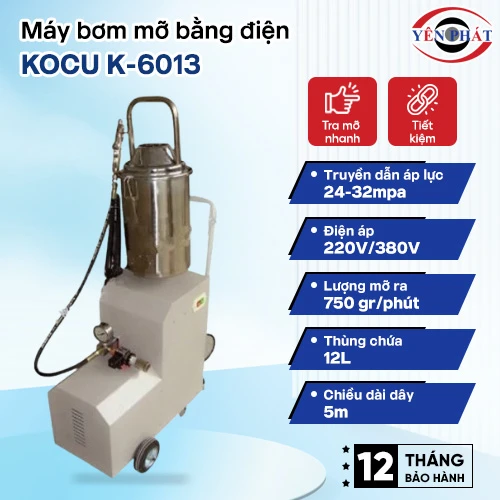 Máy bơm dầu mỡ bằng điện Kocu K-6013 2
