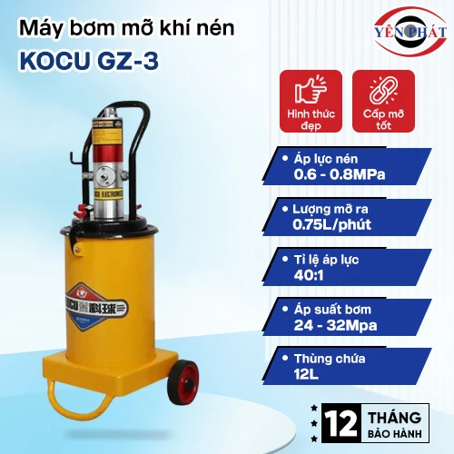 Máy bơm mỡ khí nén Kocu GZ-3 2
