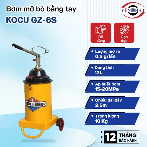 Bơm mỡ bò bằng tay Kocu GZ-6S 2