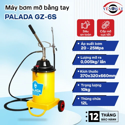 Máy bơm mỡ bằng tay Palada GZ-6S 2