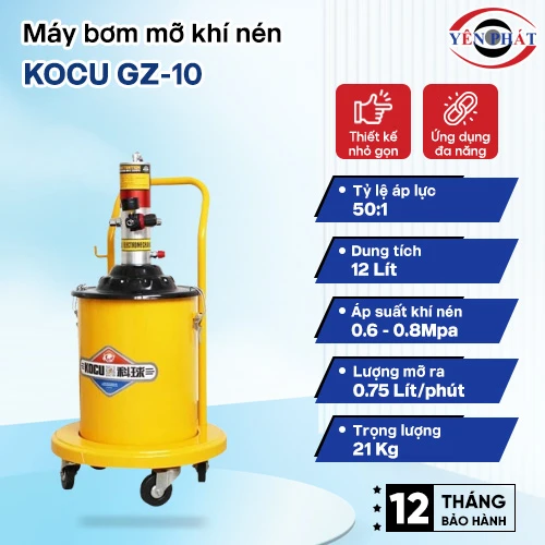 Máy bơm mỡ khí nén Kocu GZ-10 2