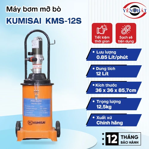 Máy bơm mỡ Kumisai 12L model KMS-12S 2