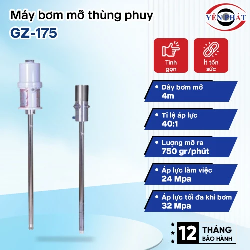 Máy bơm mỡ thùng phuy chính hãng GZ-175 2