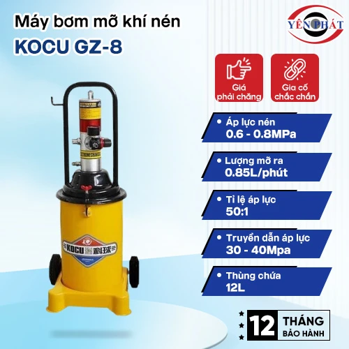 Bơm mỡ khí nén Kocu GZ-8 2