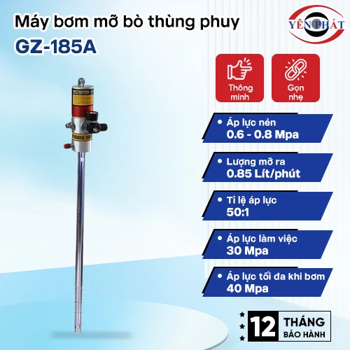 Máy bơm mỡ bò thùng phuy GZ-185A 2