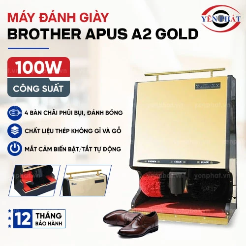 Máy đánh bóng giày tự động Brother Apus A2 Gold 2