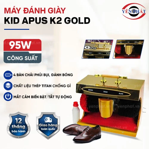 Máy đánh giày gia đình Kid Apus K2 Gold 2