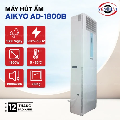 Máy hút ẩm công nghiệp Aikyo AD-1800B 2