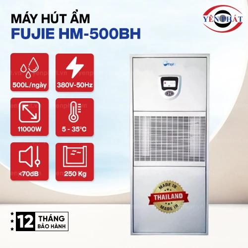 Máy hút ẩm công nghiệp Fujie HM-500BH (500lít/ngày) 2