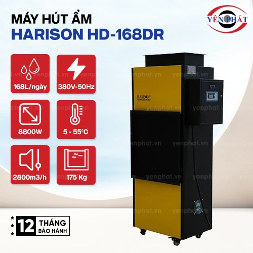 Máy hút ẩm công nghiệp Harison HD-168DR (168l/24h) 2