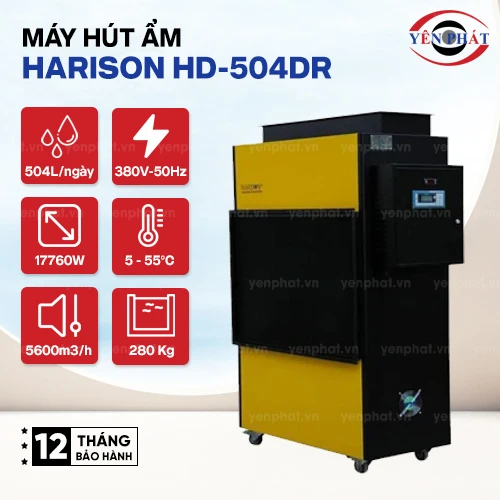 Máy hút ẩm công nghiệp Harison HD-504DR (504l/24h) 2