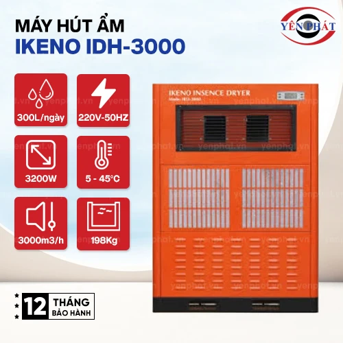 Máy hút ẩm nhiệt độ cao IKENO IDH-3000 2