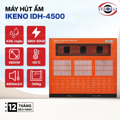 Máy hút ẩm nhiệt độ cao IKENO IDH-4500 2