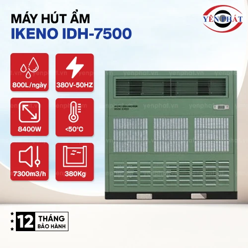 Máy hút ẩm nhiệt độ cao IKENO IDH-7500 2