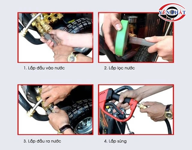 Lắp đặt máy rửa xe cao áp