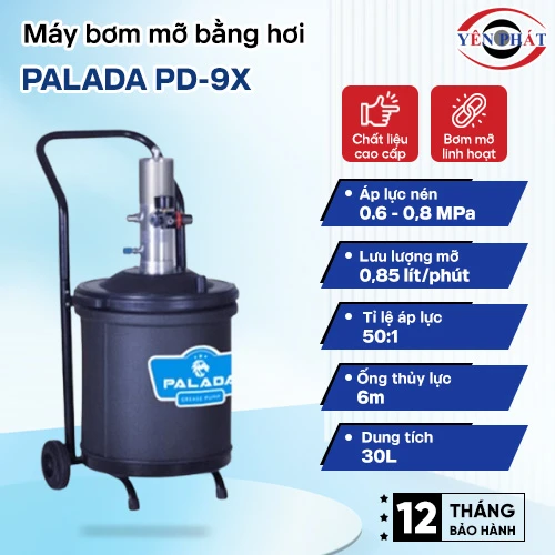 Máy bơm mỡ bằng hơi Palada PD-9X 2