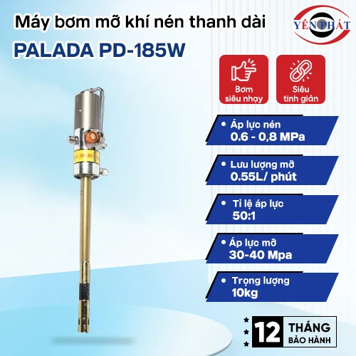Máy bơm mỡ khí nén thanh dài Palada PD-185W 2
