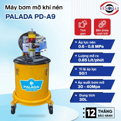 Máy bơm mỡ bò bằng khí nén Palada PD-A9 2