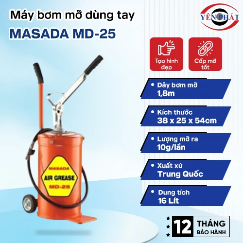 Máy bơm mỡ dùng tay MASADA MD-25 2