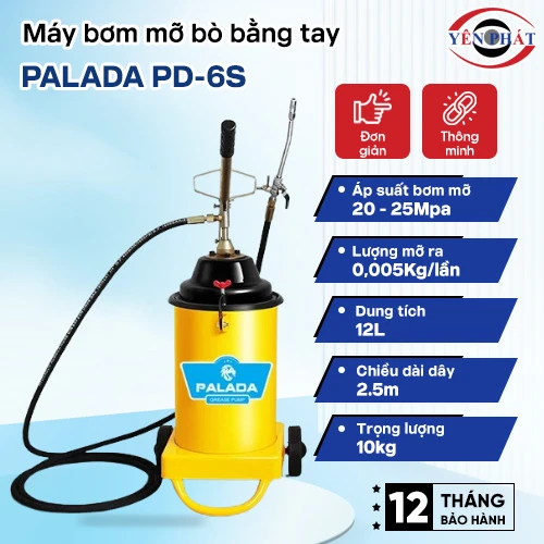 Máy bơm mỡ bò bằng tay Palada PD-6S 2
