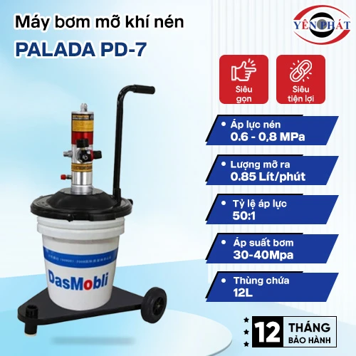 Máy bơm mỡ khí nén Palada PD-7 2