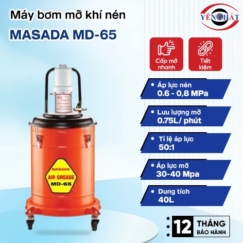 Máy bơm mỡ khí nén MASADA MD-65 2