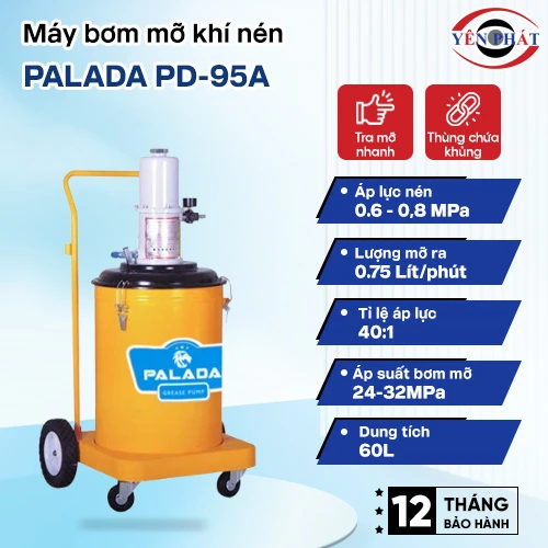 Máy bơm mỡ khí nén Palada PD-95A 2