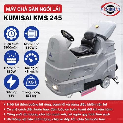 Máy chà sàn ngồi lái Kumisai KMS 245 2