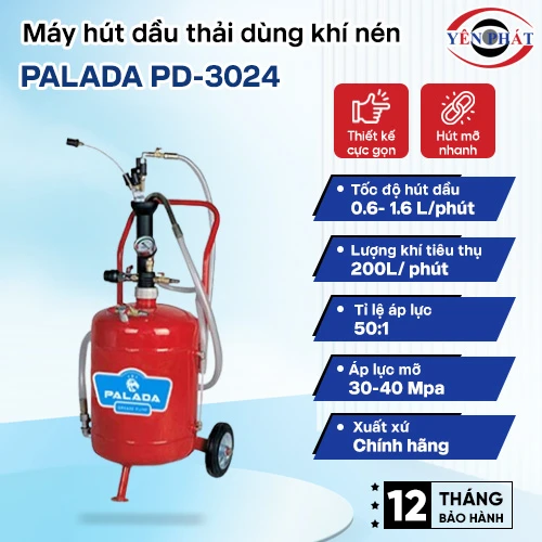 Máy hút dầu thải dùng khí nén Palada PD-3024 2