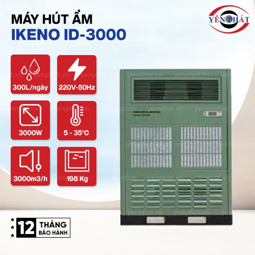 Máy hút ẩm công nghiệp IKENO ID-3000 2