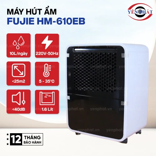 Máy hút ẩm dân dụng FujiE HM-610EB 2