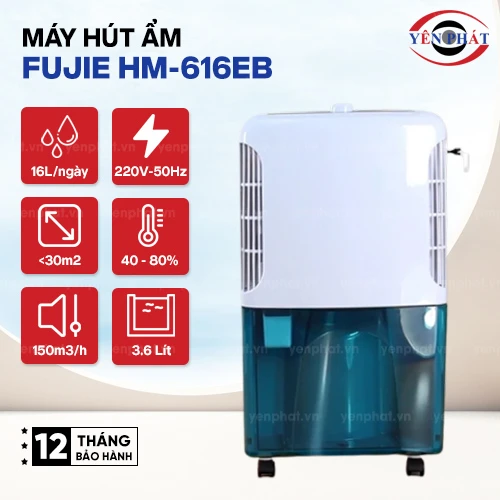 Máy hút ẩm dân dụng FujiE HM-616EB 2