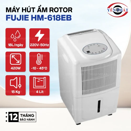 Máy hút ẩm dân dụng FujiE HM-618EB 2