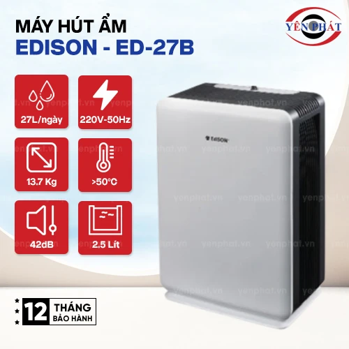 Máy hút ẩm EDISON - ED-27B 2