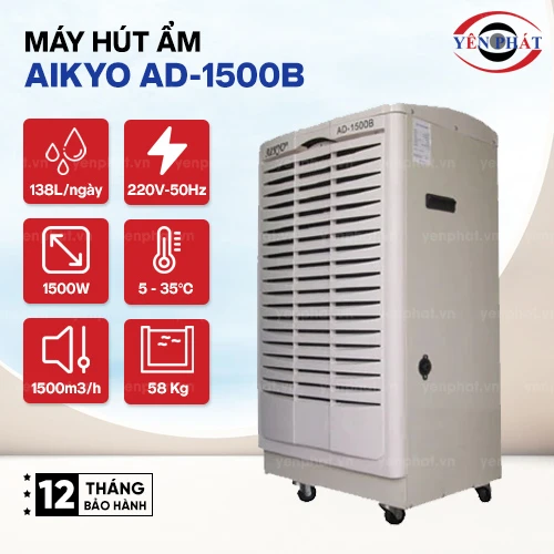 Máy hút ẩm phổ thông Aikyo AD-1500B 2