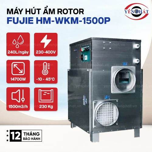 Máy hút ẩm (rotor) FujiE HM-WKM-1500P 2