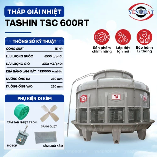 Tháp giải nhiệt công nghiệp Tashin TSC 500RT 2