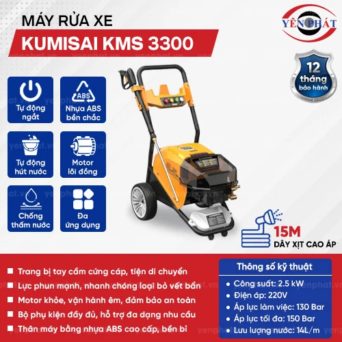 Máy rửa xe áp lực cao Kumisai KMS 3300 2