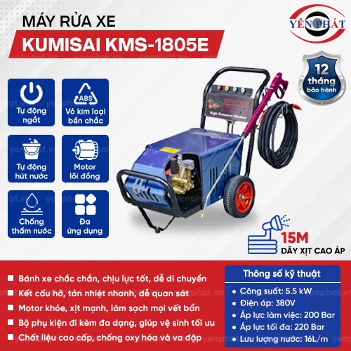 Máy rửa xe cao áp Kumisai KMS-1805E 2