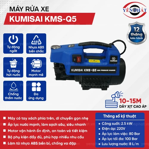 Máy rửa xe gia đình Kumisai KMS-Q5 2
