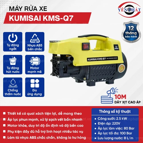 Máy rửa xe gia đình Kumisai KMS-Q7 2