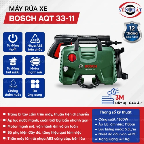 Máy rửa xe mini Bosch AQT 33-11 2
