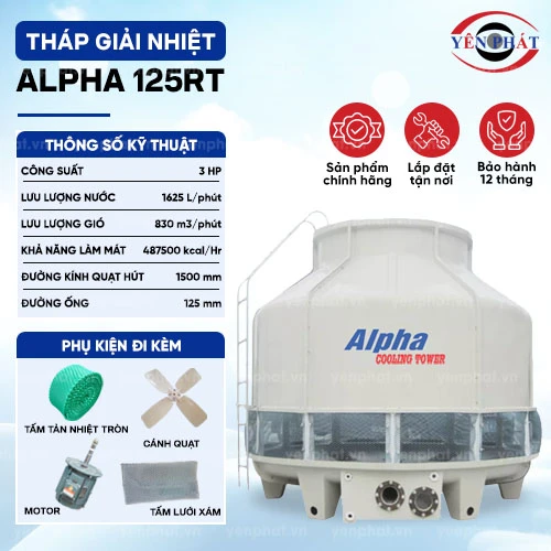 Tháp giải nhiệt công nghiệp Alpha 125RT 2