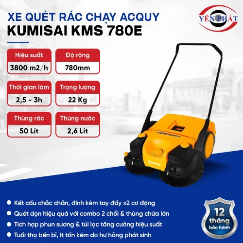 Xe quét rác chạy acquy Kumisai KMS 780E 2