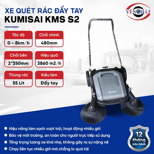 Xe quét rác đẩy tay Kumisai KMS S2 2