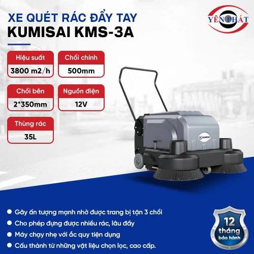 Xe quét rác đẩy tay Kumisai KMS-3A 2