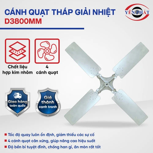 Cánh quạt tháp tản nhiệt D3800mm 2