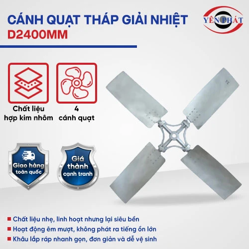 Cánh quạt tháp giải nhiệt D2400mm 2